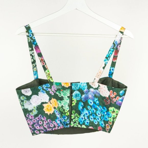 Sophie Hulme SS/13 Green Silk Floral Bustier - Picture 3 of 6